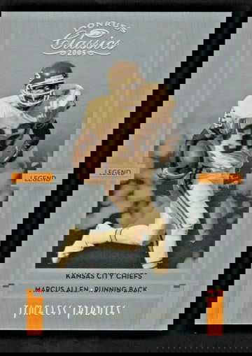 Marcus Allen 2005 Donruss Classics Timeless Tributes Silver 32/50 #'d to JSY #