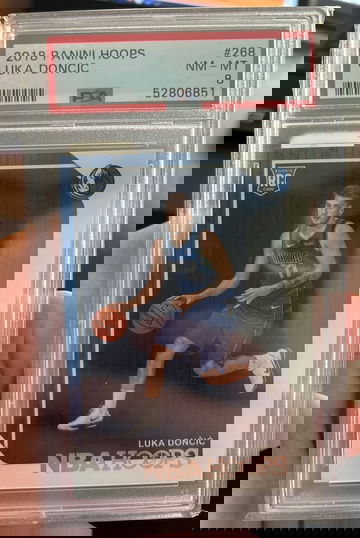 Luka Doncic 2018 Panini NBAHoops rookie 268 PSA 8 Mavericks 