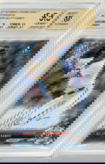 2017 Bowman Chrome Draft Picks Auto Heliot Ramos BGS 9.5 Auto 10