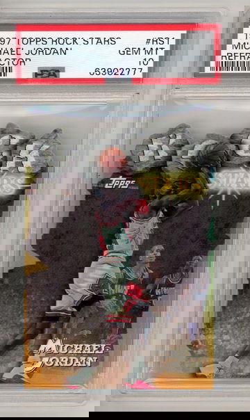 1997 Topps Rock Stars REFRACTOR RS1 MICHAEL JORDAN PSA 10 POP 75