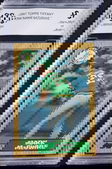 1987 Topps TIFFANY #366 Mark McGwire RC BCCG 9