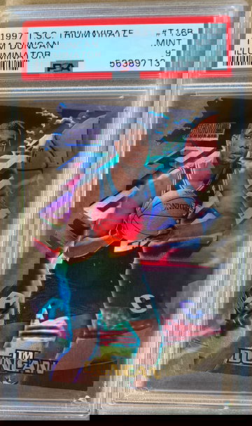 1997 T.S.C. Triumvirate Illuminator Tim Duncan PSA 9 Mint