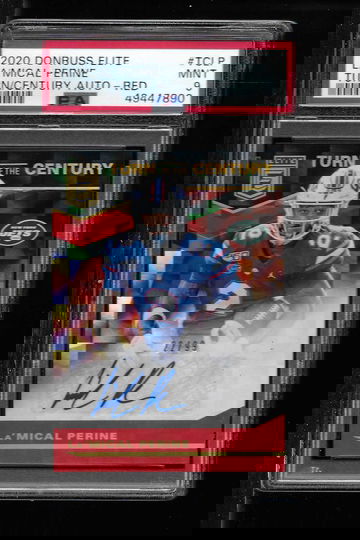 2020 DONRUSS ELITE LA'MICAL PERINE TURN OF CENTURY AUTO RED PSA 9