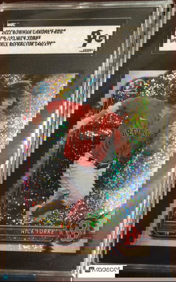 Nick Yorke 2022 Bowman Chrome Speckle Refractor SP #146/299 SGC 9 Boston Red Sox