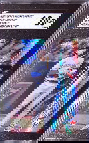 2020 Topps Chrome Update Bo Bichette Prizm Refractor #’d 67/99 SGC 10