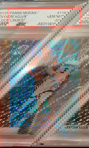 2019 mosaic Grayson Allen peacock choice psa 10 gem mt #116 pop 1