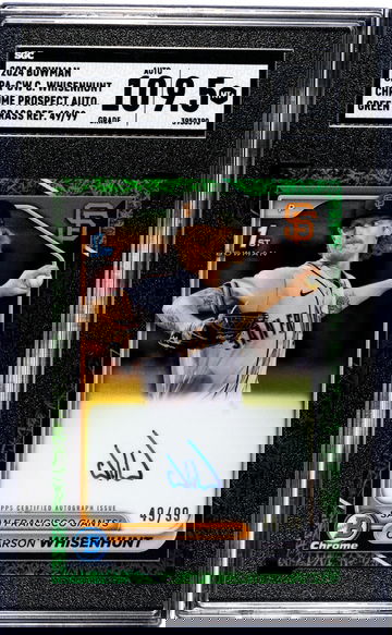 2024 Bowman #CPA-CW Carson Whisenhunt CPA Green Grass Ref. /99 SGC 9.5