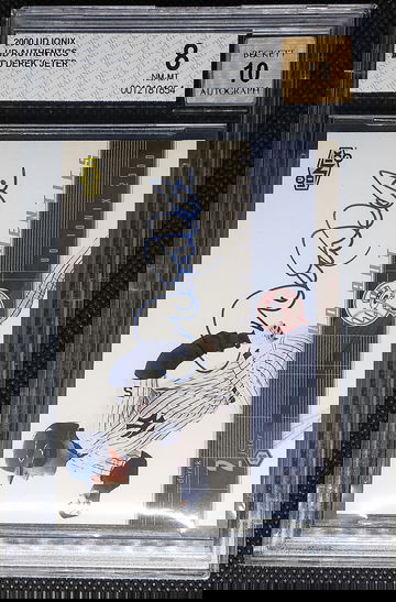 Derek Jeter 2000 UD Ionic Authentics On Card Autograph BGS 8 w/ 10 Auto