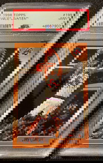 1998 Topps Vince Carter ROOKIE CARD #199 PSA 9 MINT