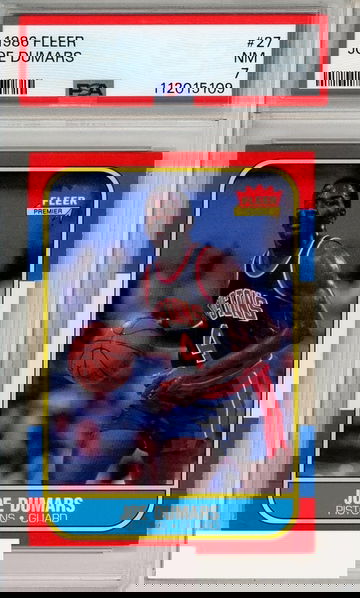 1986 FLEER JOE DUMARS #27 PSA 7 NM  ROOKIE RC