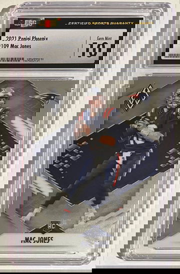 2021 Phoenix Mac Jones Patriots Rookie CSG 10