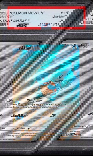 2023 Pokemon Scarlet and Violet 151 Illustration Rare Squirtle #170 /165 PSA 8