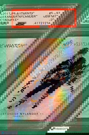 ALEXANDER NYLANDER PSA 10 2017 SP AUTHENTIC SPECTRUM FX ROOKIE RC ... POP 1 !!