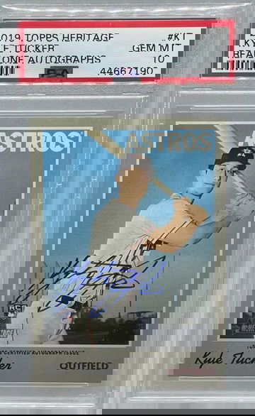 2019 Topps Heritage Kyle Tucker Real One Auto PSA 10