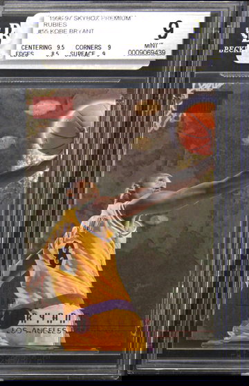 1996-97 Skybox Premium #55 Kobe Bryant Rubies Rookie RC BGS 9