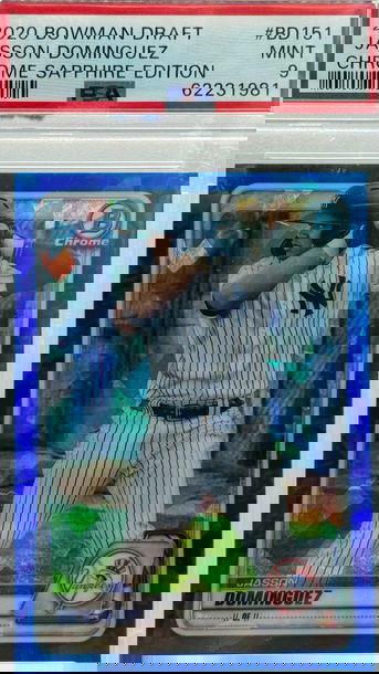 2020 BOWMAN DRAFT JASSON DOMINGUEZ CHROME SAPPHIRE EDITION PSA 9 MINT #BD151