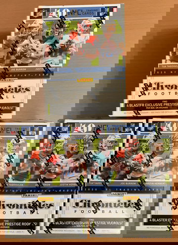 (3) LOT 2020 Panini Chronicles Football Blaster Box