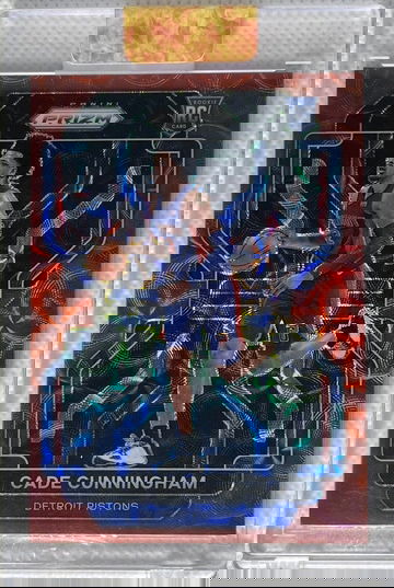 2021-22 Panini Prizm Cade Cunningham #282 Choice Red Prizm /88 Rookie RC Detroit Pistons