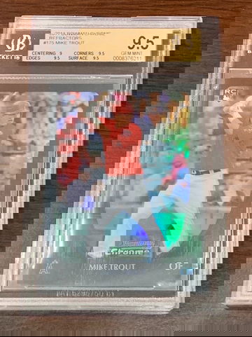 2011 Bowman Chrome Mike Trout Refractor BGS 9.5