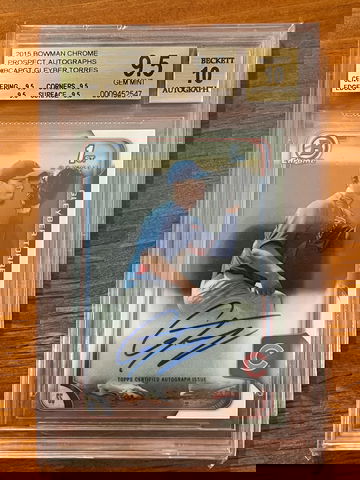 201( Bowman Chrome Gleyber Torres 1st Auto BGS 9.5/10 TG