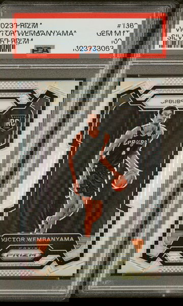 PSA 10 2023 Panini Prizm Victor Wembanyama Silver Rookie RC #136