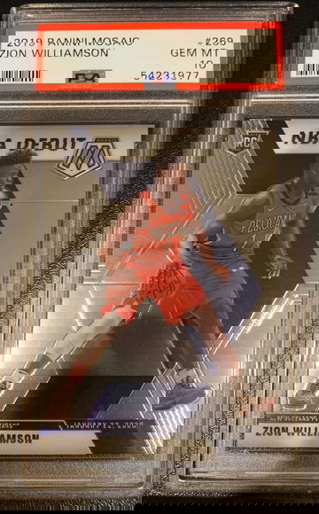 2019-20 Zion Williamson Panini Mosaic NBA Debut PSA 10 #269