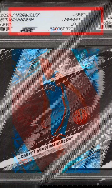 2022 Panini Chronicles Phoenix Asia Red Chet Holmgren #552 RC /48 PSA 8