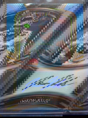 2020 Select Jason Kelce Auto Light Blue Prizm /49