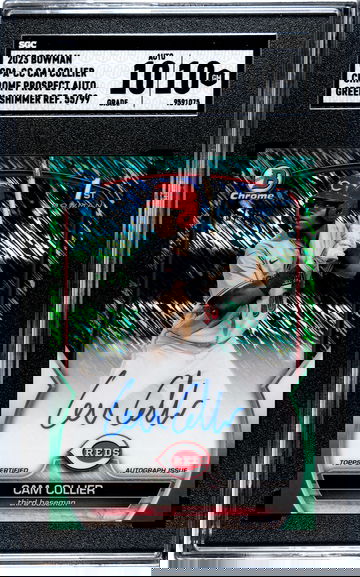 2023 Bowman Chrome Cam Collier Green Shimmer Refractor Auto (55/99)