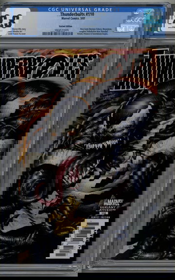 Thunderbolts 110 CGC 9.8 Leinil Francis Yu Venom variant cover New Team