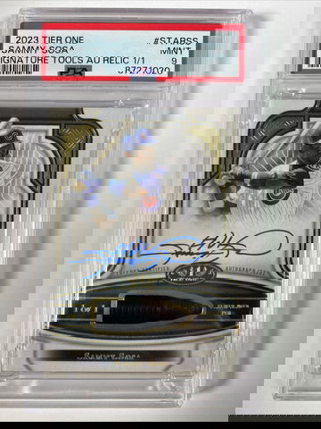 2023 Topps Tier One Signature Tools Autograph SAMMIE SOSA #1/1 PSA 9