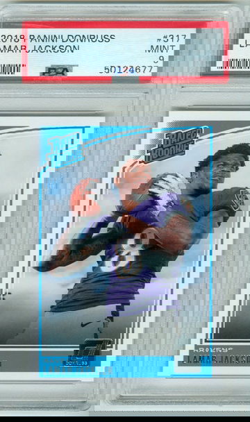 Lamar Jackson 2018 Panini Donruss #317 PSA 9 Rookie RC