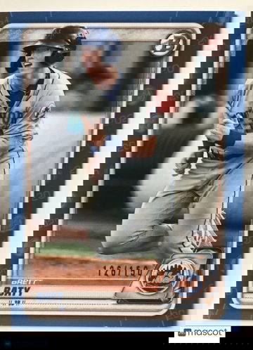 BRETT BATY 2020 Bowman Draft BD-184 Blue Parallel SP #126/150 New York Mets