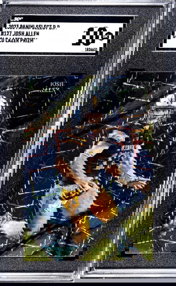 2023 Panini Select Draft Picks #127 Josh Allen Gold Lazer Prizm SGC 10