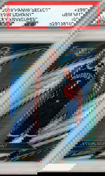 2019 PANINI SELECT KEVIN DURANT #299 LUCKY ENVELOPES PSA 10 GEM MT