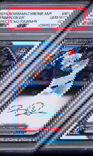 2024 Bowman Chrome Mojo Brennen Davis #BMA-BD Prospects Auto PSA 10