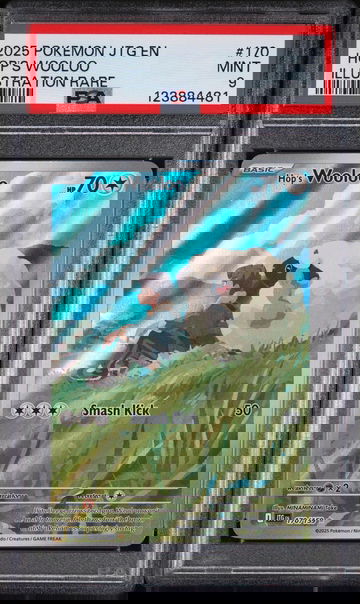 2025 Pokemon Journey Together Illustration Rare Hop's Wooloo #170 PSA 9