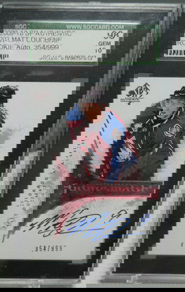 2009-10 SP Authentic Matt Duchene Future Watch Auto SGC 98 10