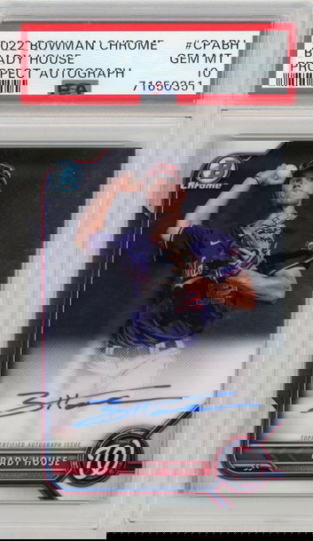 2022 Bowman Chrome Prospect Auto Brady House #CPA-BH PSA 10 GEM MINT Nationals