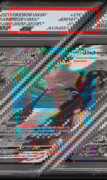 2021 Pokemon Sword and Shield Evolving Skies Secret Rare Umbreon Vmax #215 PSA 10