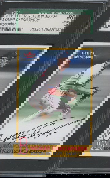 2001 Fleer Red Sox 100th Bo Sox Sigs Nomar Garciaparra SGC 96 Mint 9