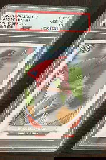 Rafael devers 2014 psa 10 rookie rc bowman top prospects Red Sox gem mint