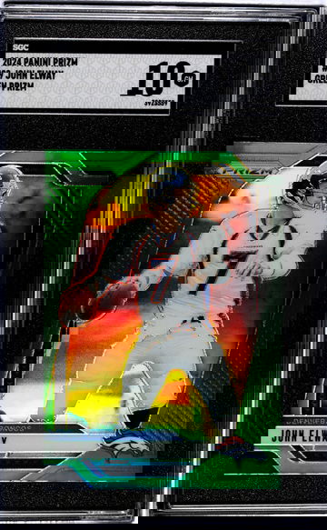 2024 Panini Prizm #89 John Elway Green Prizm SGC 10