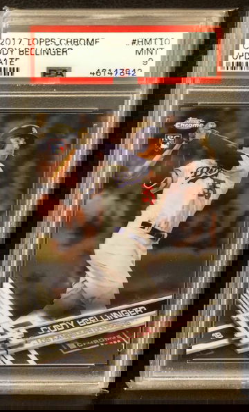 2017 topps chrome update cody bellinger psa 9 #hmt10