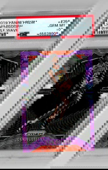 2019 Prizm  Purple Wave Prizm Cam Reddish PSA 10