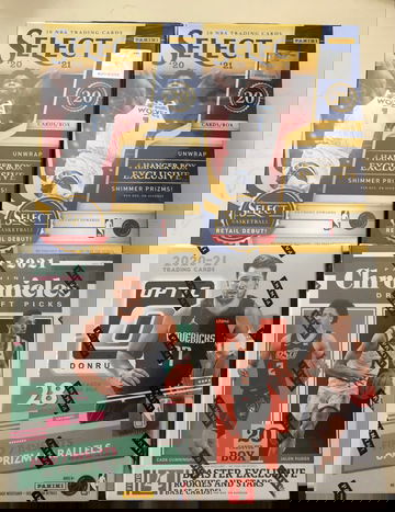2020-21 (2) Select Basketball Hangers,  Optic Blaster, 2021 Chronicles Draft Pick Blaster 