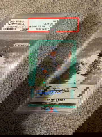 Sammy Sosa 2024 prizm green pulsar PSA 10 pop 1