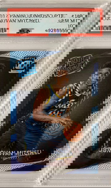2017 Panini Donruss Optic Donovan Mitchell PSA 10 Gem Mint #188