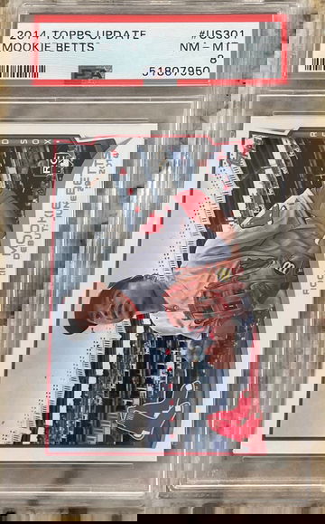 2014 Topps Update Mookie Betts #US301 PSA 8 Rookie RC Red Sox Dodgers