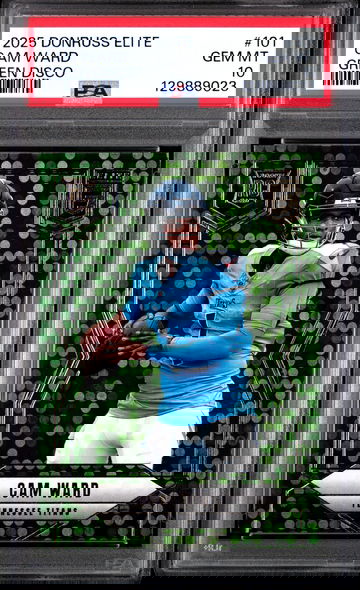 2025 Donruss Elite CAM WARD #101 Green Disco RC Rookie PSA 10